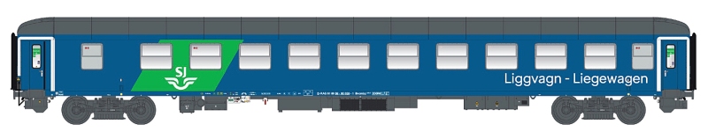 L.S. Models LS48095 - H0 - Liegewagen Bvcmbz 249.1 RDC, SJ, Ep. VI - Wagen 2
